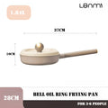 LANMI 24/28CM Long-handled Cooking Pot Pot Lid with Bell Shape Non Stick Mafesanite Pan Frying Pan General-purpose Kitchen Stove