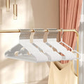 10pcs- Metal Traceless No-slip Clothes Hangers, Durable Strong Clothes Racks, Household Space Saver For Organization Of Bedroom,