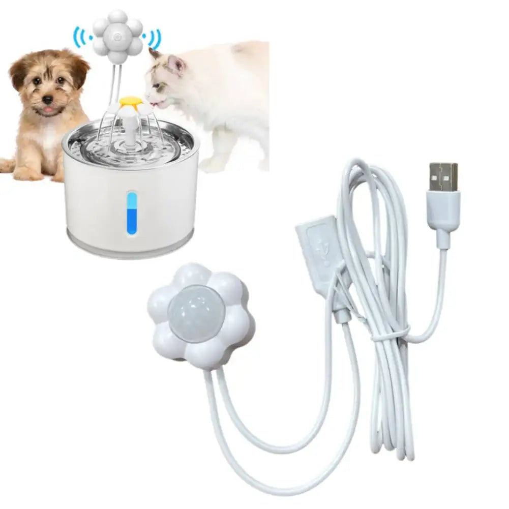Smart Automatic Cat Water Fountain Dog Drinker External Electric Water Dispenser Infrared Motion Sensor Pey Feeder Sensor Switch