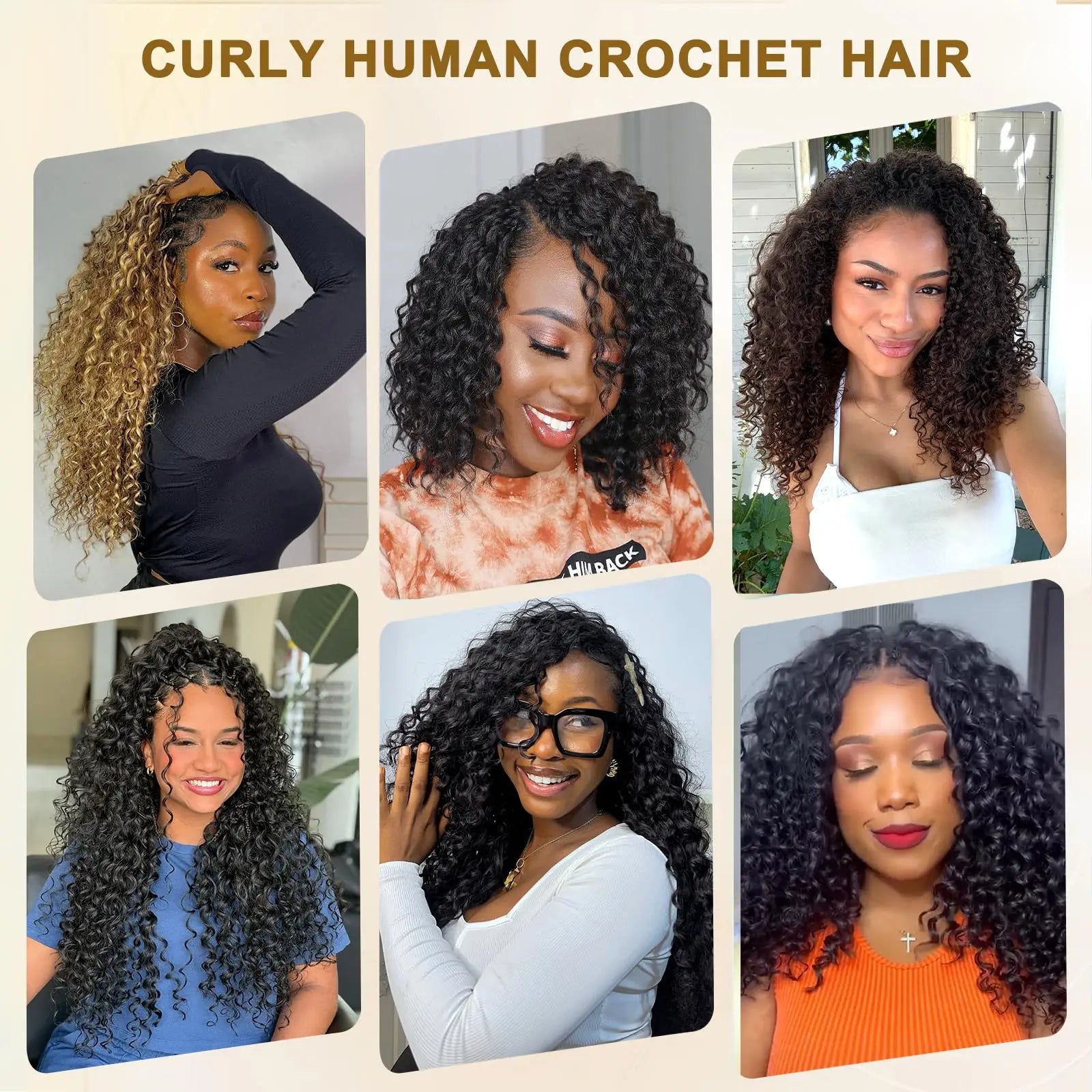 Curly Crochet Hair Pre Separated Knotless Curly Bundles 100% Human Hair Deep Wave Crochet Human Hair Extensions For Black Women