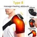 Electric Heating Shoulder Massager Vibration Shoulder Knee Brace 2 in 1  Massage Blets Warmer Heated Muscle Relax Pads