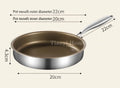 Titanium Frying Pan Non-stick Wok Stainless Steel Home Egg Steak Skillet Induction Cooker Gas Stove Cooking pot Kitchen Cookware