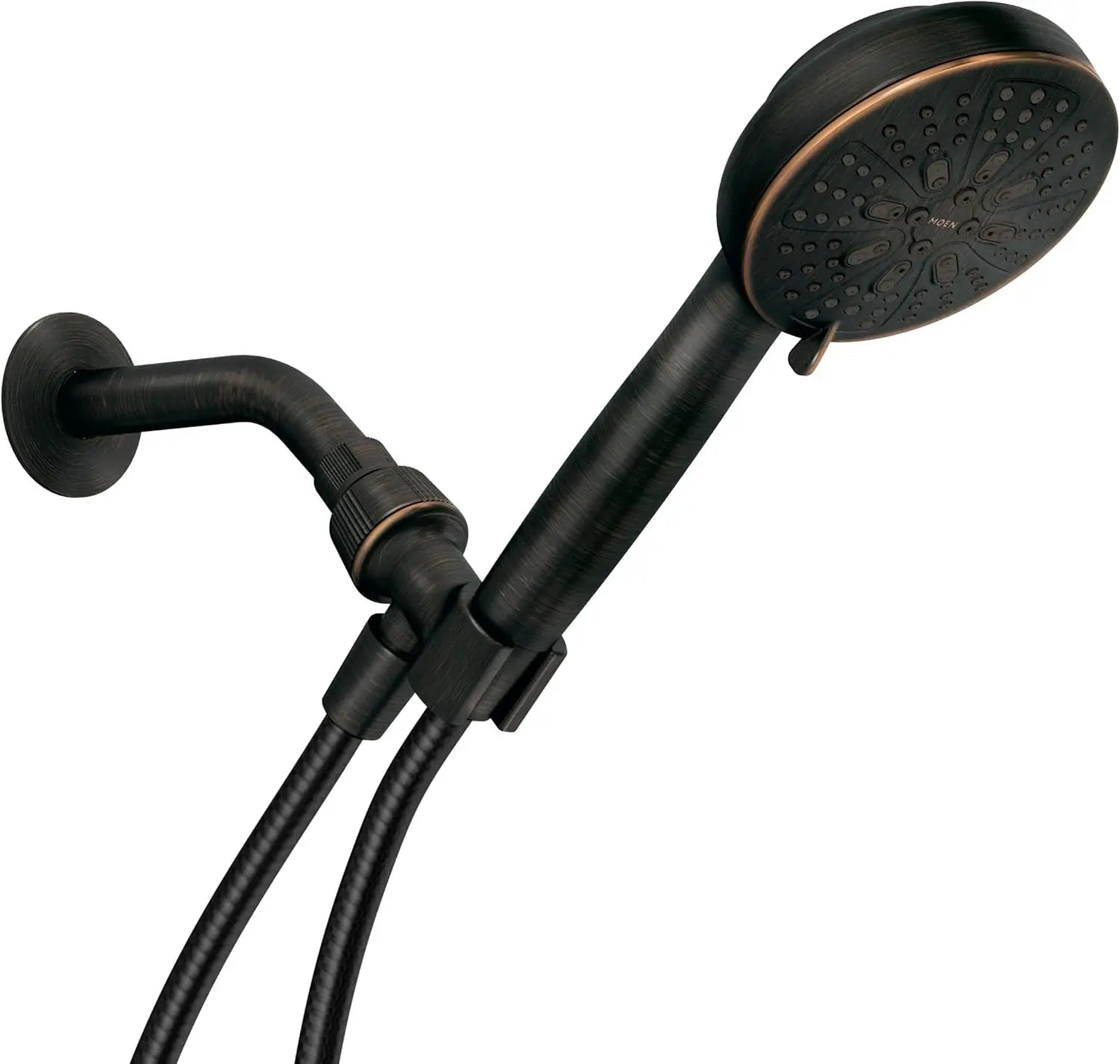 Mediterranean Bronze Handheld Shower Head with 8 Spray Settings for Powerful Customized Showering Experience