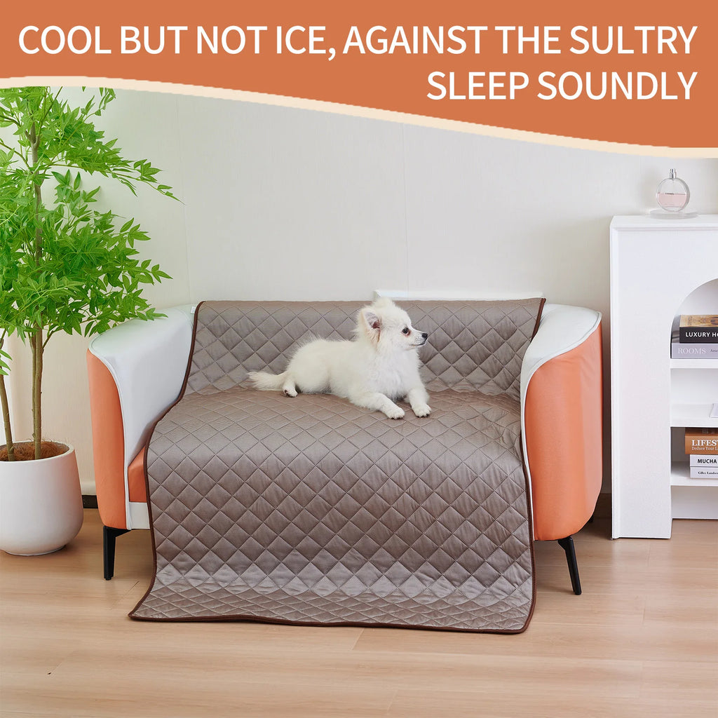 Pet Cooling Mat Dog Cat Sleeping Pad Cool Ice Silk Moisture-proof Mattress Cushion Summer Small Animal Cold Bed 5 sizes