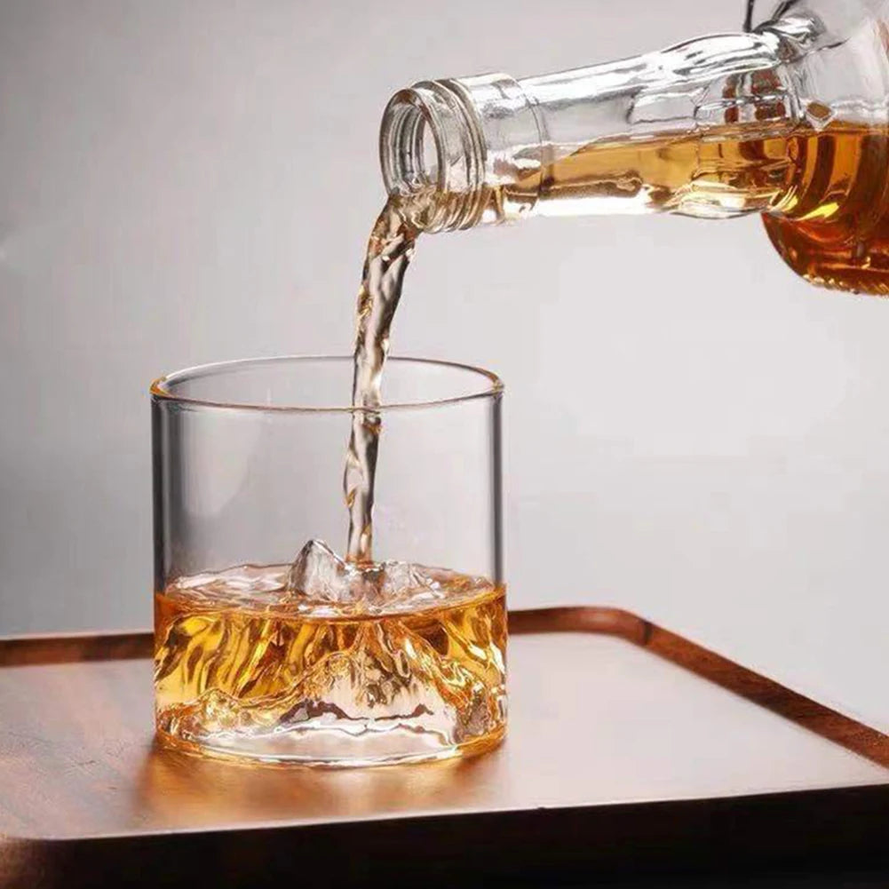 1/2/4pcs Japanese Mountain Whiskey Glass,200/300ML Transparent Beer Water Cup for Bar Party,Multipurpose Coffee Cup Glassware