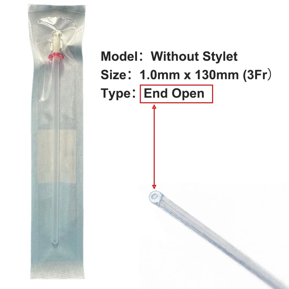 5Pcs Cat Catheter with Stylet 3Fr End Hole 4Fr Side Holes Veterinary Urinary Cat Catheters Pet Care Room