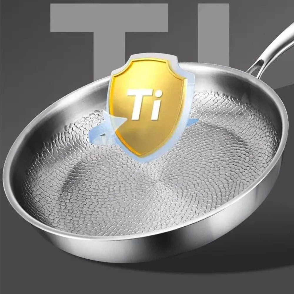 Cookware Fish Scale Hammered Titanium Frying Pan 26cm/28cm - Titanium Non-Stick Surface, Kitchen Pan for Induction Cooktops