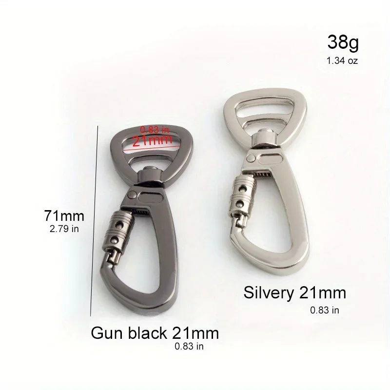 2PCS 16mm/21mm/26mm keychain lobster clasp metal luggage accessories 360° rotating outdoor carabiner dog leash metal spring hook