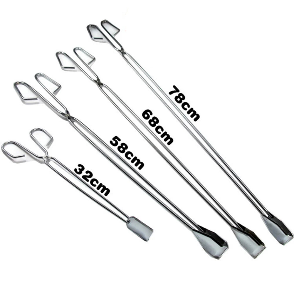 1pc 32cm Stainless Steel BBQ Coal Tongs Sanitation Pick Up Tongs Garbage Tongs Home Kitchen Tools Accessories
