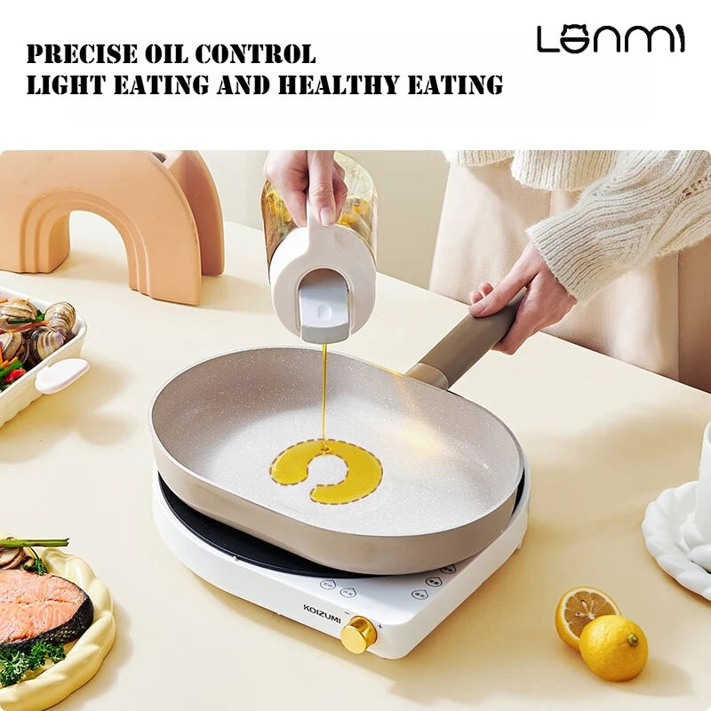 LANMI 24/28CM Long-handled Cooking Pot Pot Lid with Bell Shape Non Stick Mafesanite Pan Frying Pan General-purpose Kitchen Stove