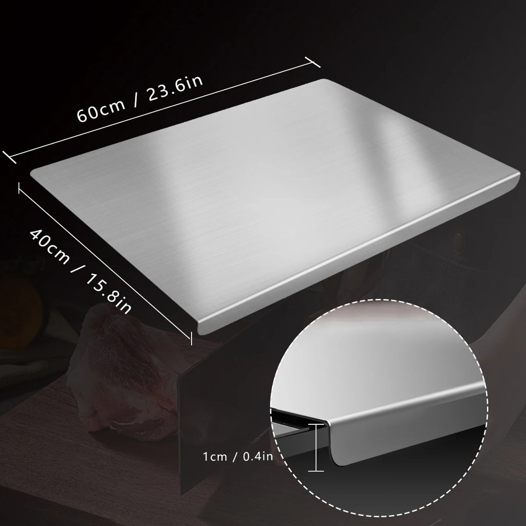 304 Stainless Steel Cutting Board Butcher Block Household Rolling Board Kitchen Supplies Food Preparation Meal Prep Tools