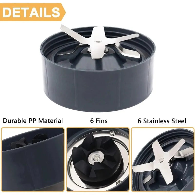 18oz 24oz 32oz Juicer Cup Extractor Cross Blade Fit for 600W 900W Nutribullet Blender Replacement Parts Blender Blade Parts