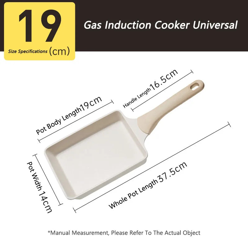 COOKER KING Tamagoyaki Non Stick Frying Pan For Steak And Eggs Breakfast Pot Gas Induction Cooker Universal Kitchen Cookware