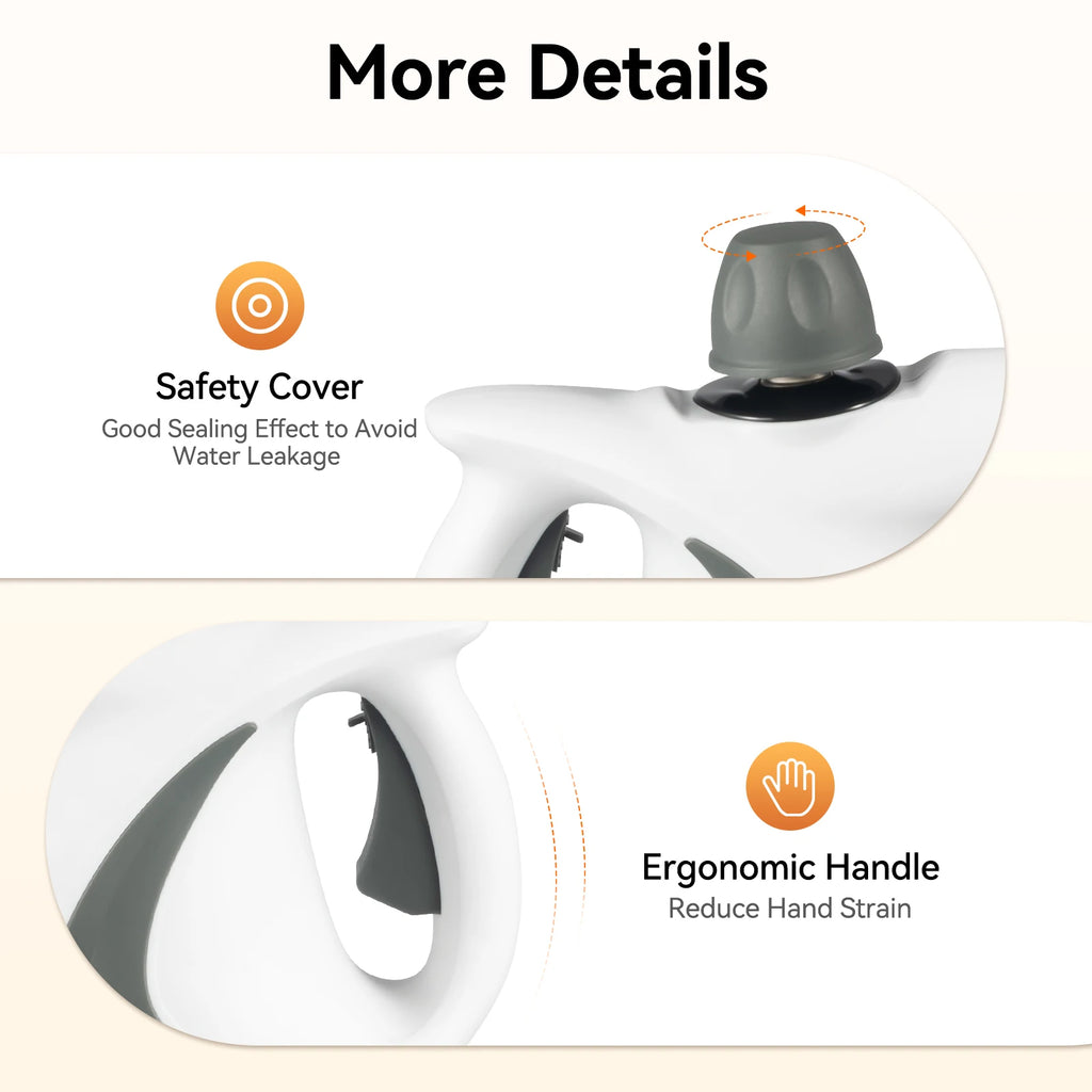 Powerful Handheld Steam Cleaner 239°F 1050W Auto Steam for Floor Tile Grills Upholstery Car Cleaning