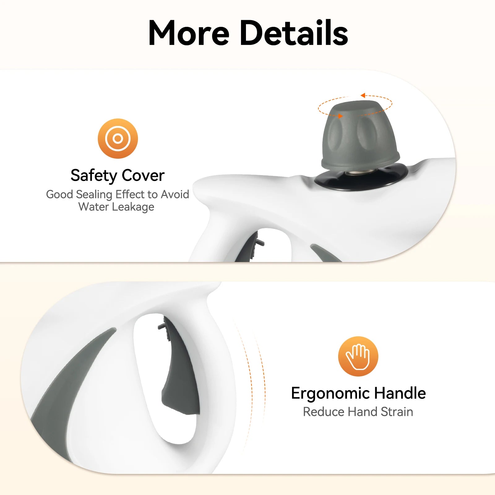 Powerful Handheld Steam Cleaner 239°F 1050W Auto Steam for Floor Tile Grills Upholstery Car Cleaning