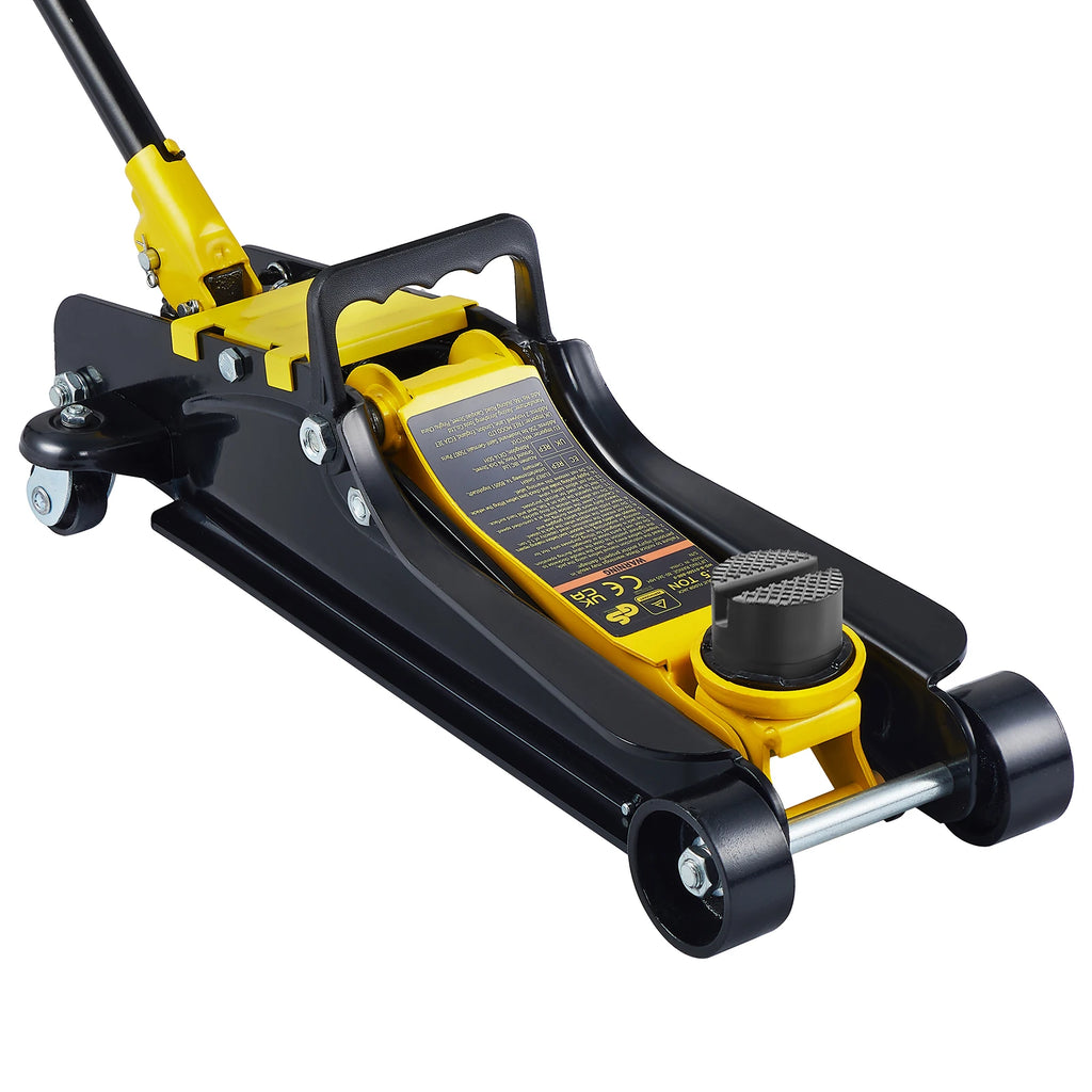 SucceBuy 2.5T Floor Hydraulic Jack Pneumatic Low Profile Floor Jack Heavy-Duty Steel Floor Jacks with Single Piston Lift Pump