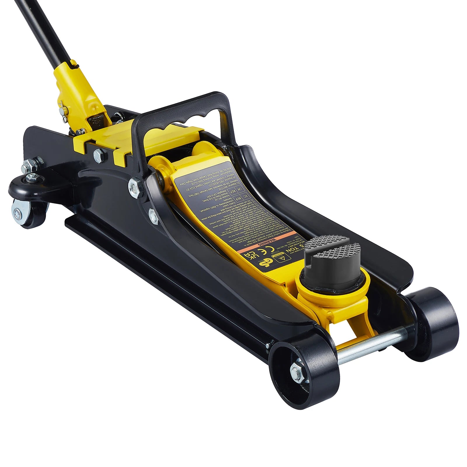 SucceBuy 2.5T Floor Hydraulic Jack Pneumatic Low Profile Floor Jack Heavy-Duty Steel Floor Jacks with Single Piston Lift Pump