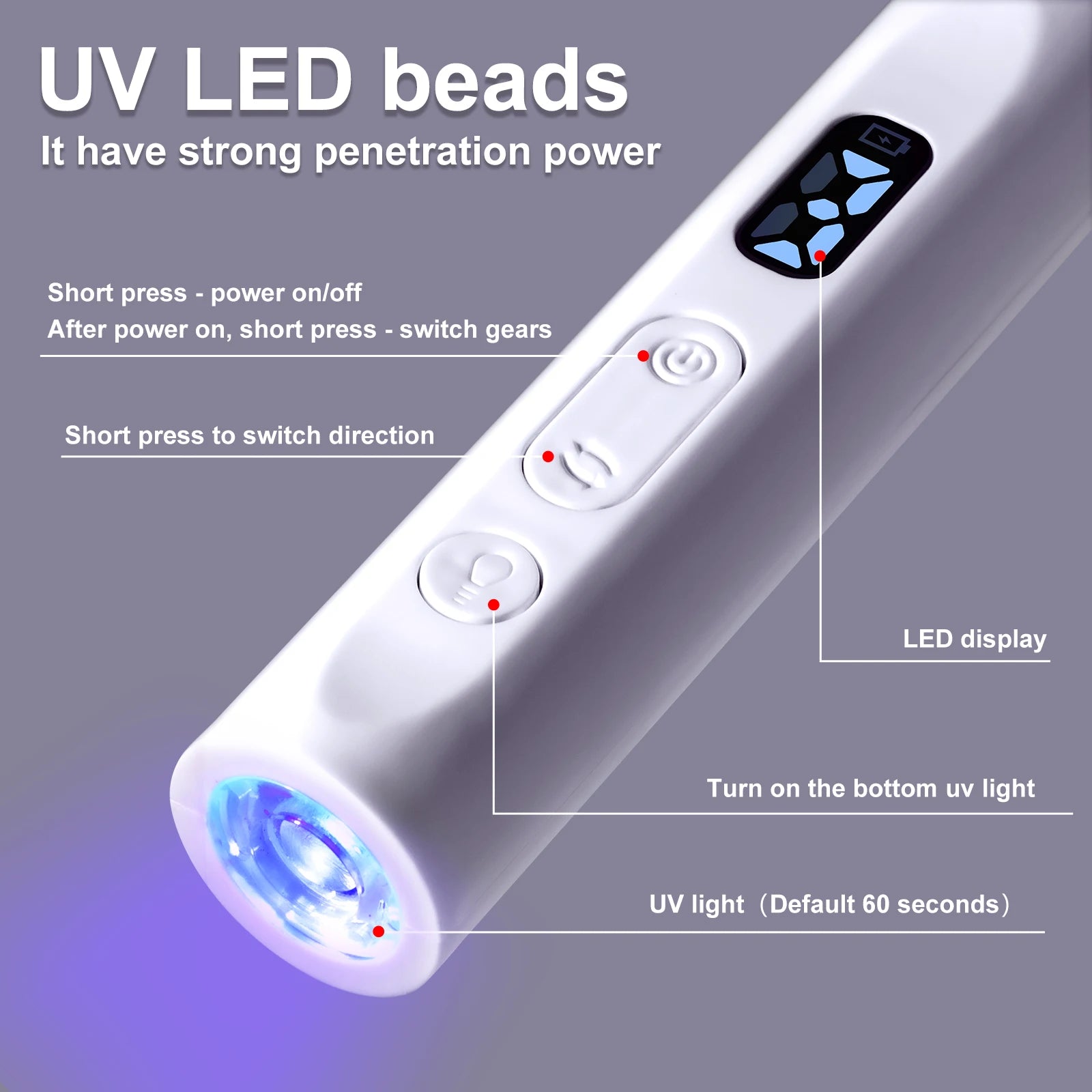 2 in 1 Electric Nail File Pen Rechargeable Nail Drill with UV LED Nail Lamp USB Portable Manicure Drill Salon Tool