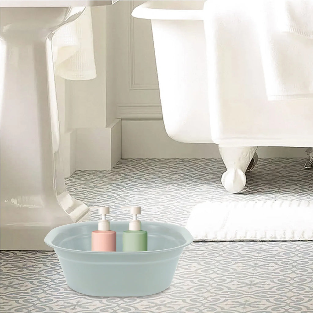 Thickened Plastic Wash Basin Square Foot Tub For Soaking Feet Laundry Kitchen Sink Small Dish Pan Space Saving Lightweight