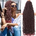 Wakego 14 18 24 Inches Nu Faux Locs Crochet Hair Faux Locks Crochet Braids Pre-lopped Soft Locs Braiding Hair For Women and Kids