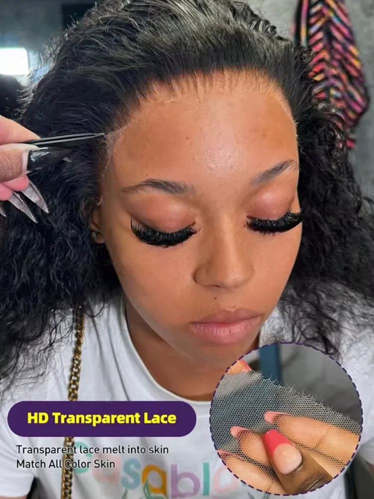 40 42 Inch Brazilian Jerrly Curly Lace Front Human Hair Wigs 13x4 13x6 HD Lace Deep Wave Frontal Wig For Women Kinky Curly Wig