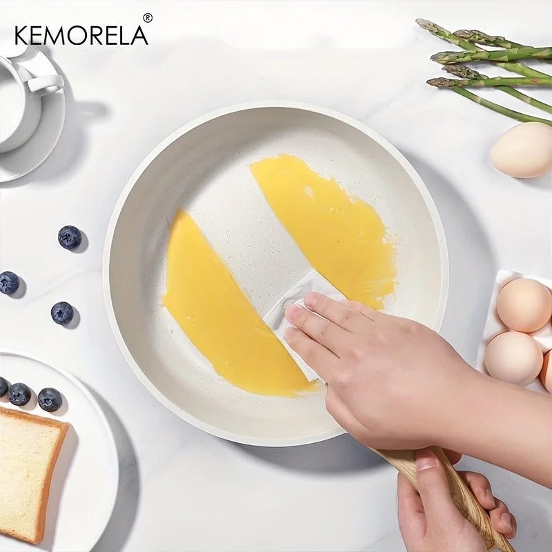KEMORELA Nonstick Frying Pan Skillet Induction Compatible Healthy Granite Coating Heat-Resistant Handle Options 20/24/28cm 1PCS