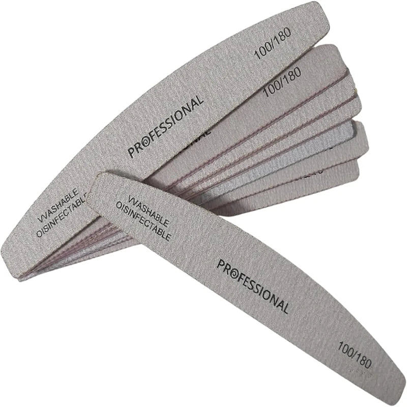 5-Piece Nail File Strips - Shape Nails, Smooth Edges, Remove Cuticles, Polish for Gel/Natural Nails