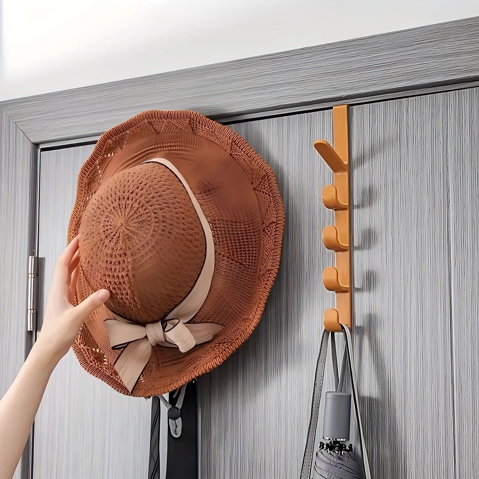 Space-Saving Over Door Hanger Multifunctional Sturdy for Bedroom Clothes Bags Storage