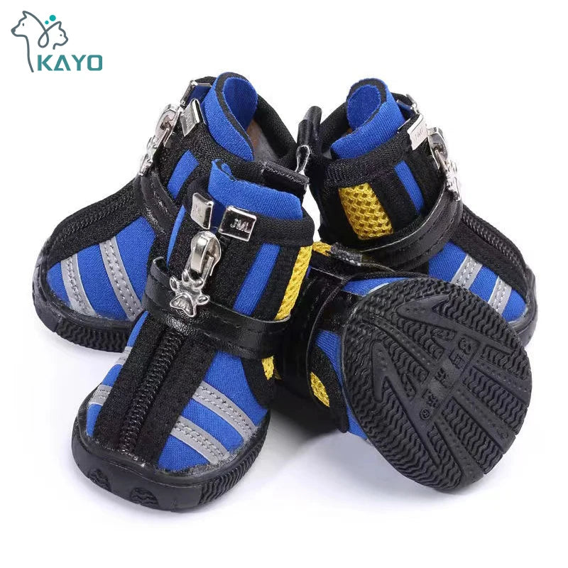 4pcs/set Waterproof Pet Dog Shoes Chihuahua Anti-slip Rain Boots Footwear For Small Cats Dogs Puppy Dog Pet Booties