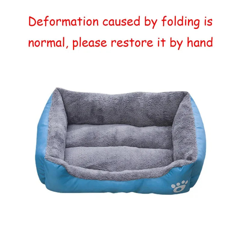 Color square winter soft warm house for dog bed for dog mat waterproof cat bed pet bed for Large Medium Small Dog House