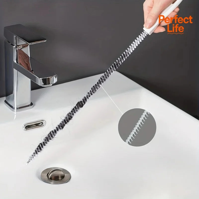 1Pcs Pipe Dredging Brush Flexible Bathroom Hair Sewer Sink Cleaning Brush Bendable for Home Kitchen Sink Bathroom Hair Sewer