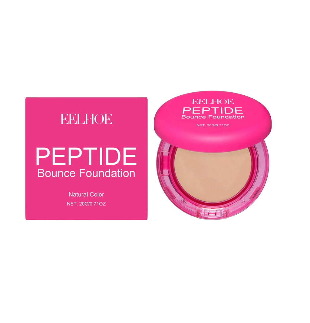 EELHOE Peptide Bounce Foundation Cream Full Coverage Long-Lasting Moisturizing Brighten Skin Tone 3 Colors