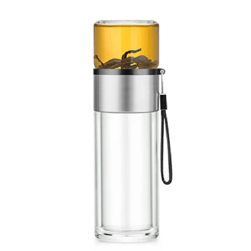 SAMADOYO-Tea Separator, Heat-Resistant Glass Brewing, Tea Filtration, Portable Cup, Outdoor, Travel, Vehicle Water Cup