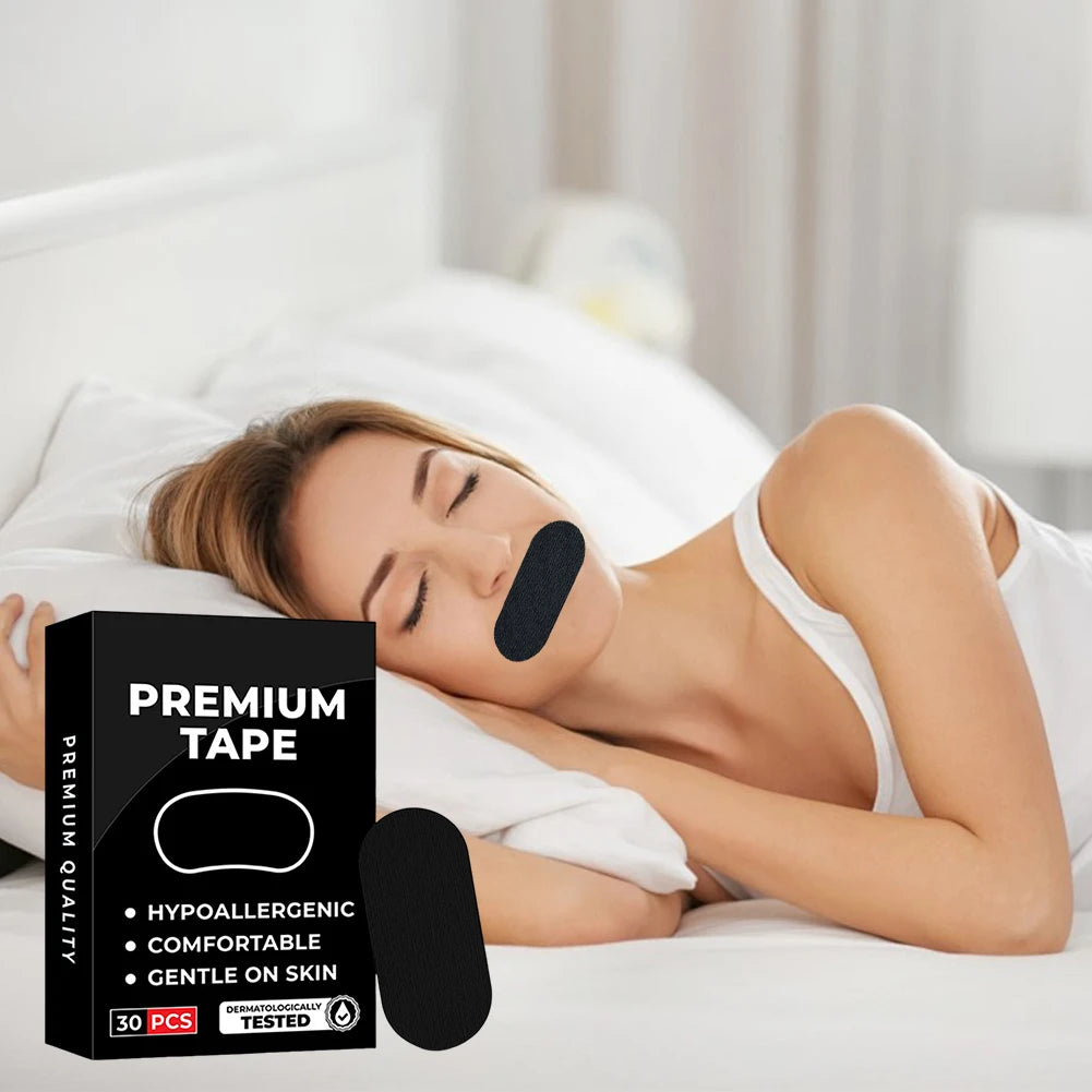 30Pcs Sleeping Mouth Tape Breathable Micropore Tape Self Adhesive Anti Snore Mouth Tape Multi-Function for Men & Women