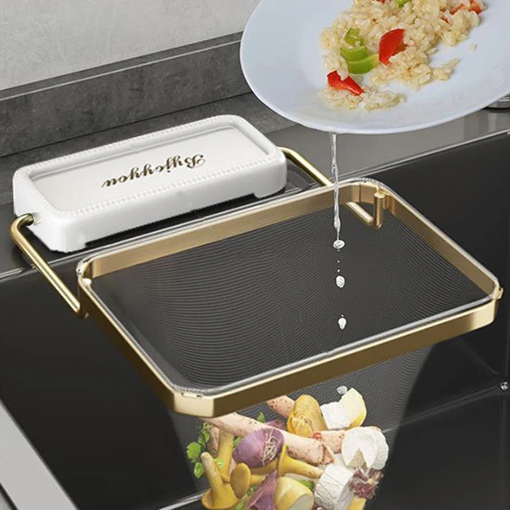 Sink Filter Rack Kitchen Foldable Sink Strainer Mesh Bag Stand Waste Garbage Net Shelf Anti-Clogging Disposable Garbage Mesh Bag