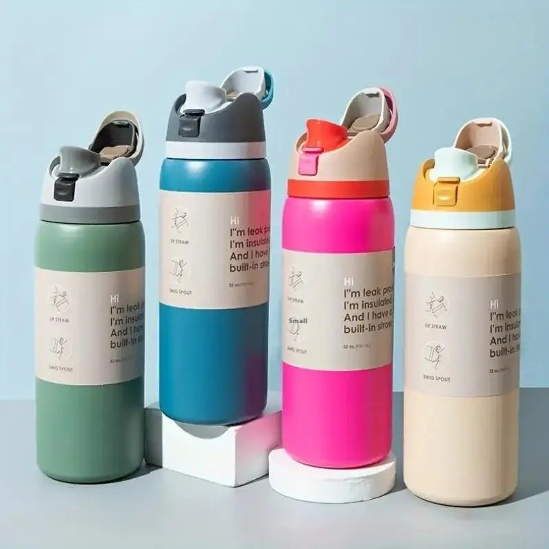 Vacuum Flasks & Thermoses Water Bottle Drinkware Thermo Tumbler Stainless Steel Thermal Mug Cold Hot Coffee