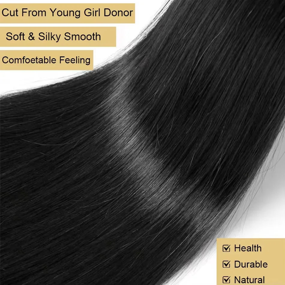 16A Straight Bundles 100% Human Hair Brazilian 30 40 Inch Raw Virgin Unprocessed 3 4 5 6Bundles Extensions Bone Straight Bundles