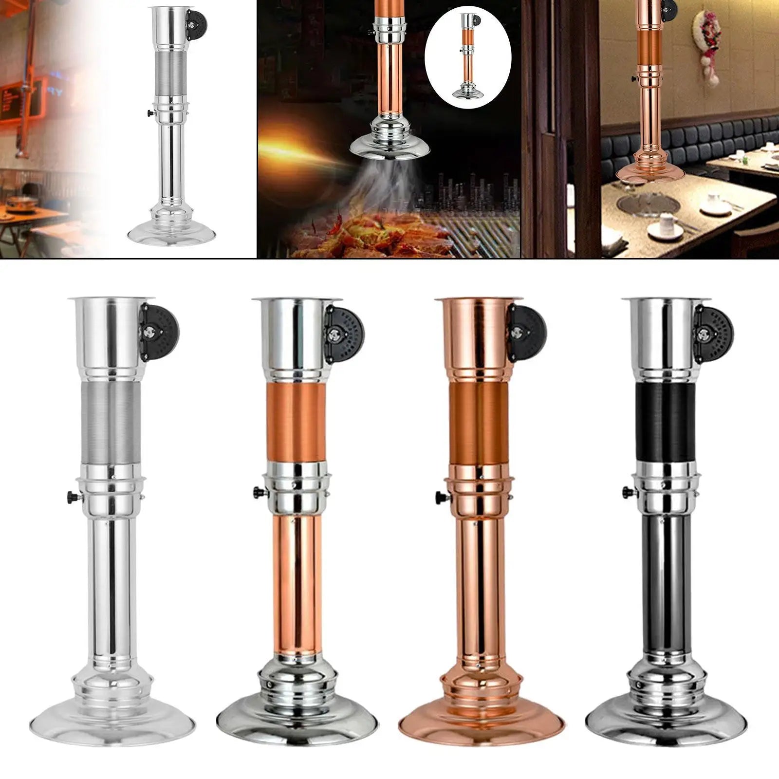 Extendable BBQ Exhaust Pipe Grill Smoke Pipe Stretching Upper Smoke Tube Exhaust Equipment Barbecue Fan Chimney for Commercial