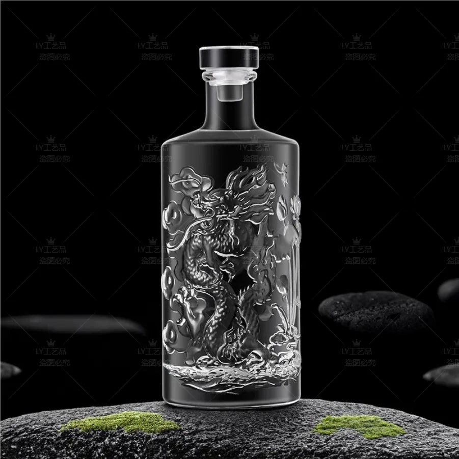 500ml Glass Water Bottle Large Capacity with Cover for Water Drink Outdoor PortableTransparent Milk Juice Cup