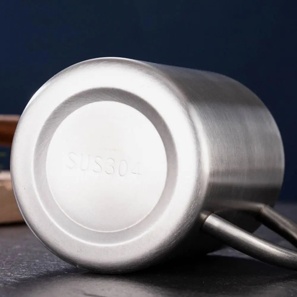 1Pcs 200/300/400ML Stainless Steel Coffee Mug Double Layer Anti-scalding Cup Portable Drink Beer Tea Juice Thermal Tumbler