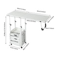 Movable Bedside Table Warp-Proof OverBed Desk Height Adjustable EASY Cleaning Multi-Function Bed Table for Bedrooms/Dormitories