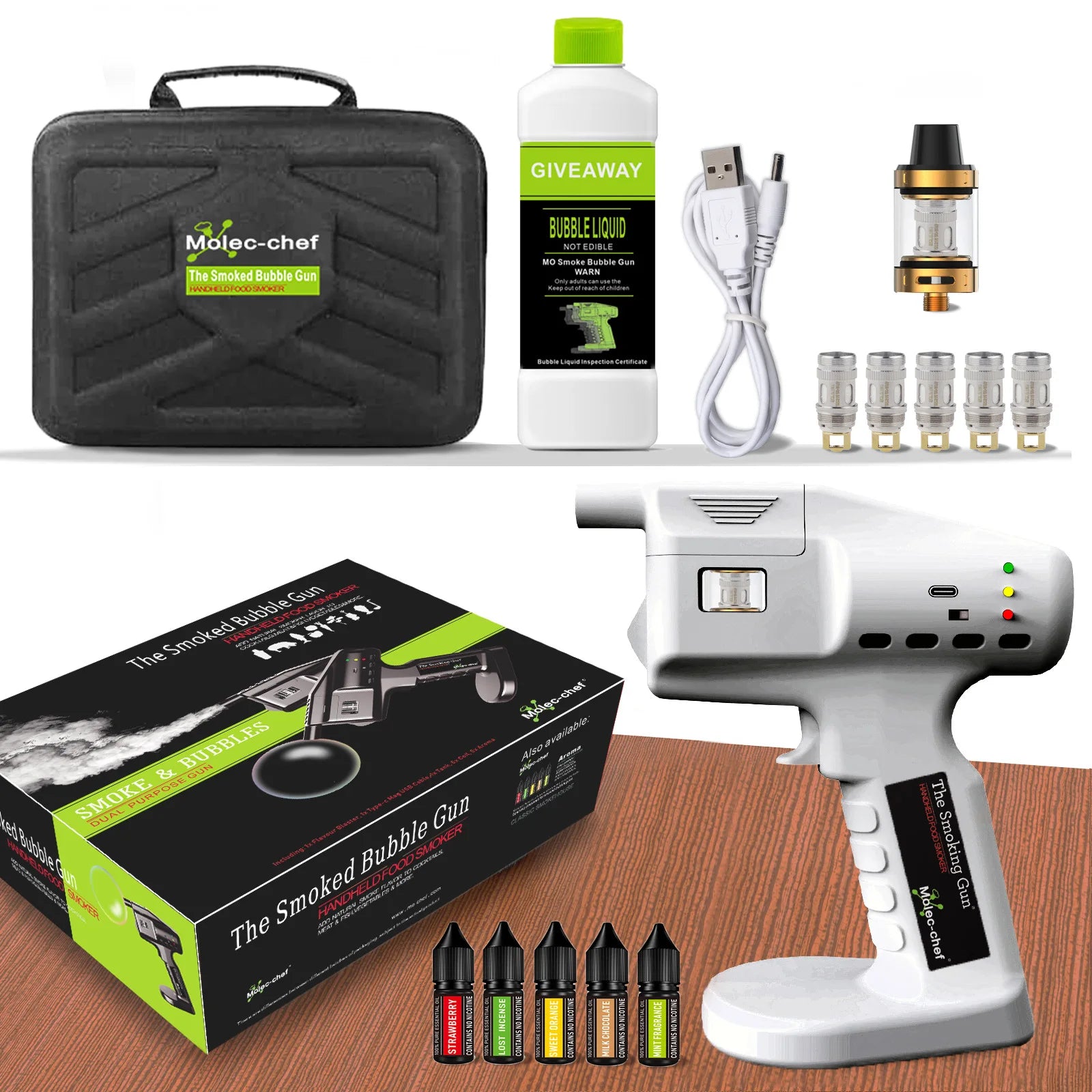 Smoking Flavor Blaster Cocktail Smoker Bubble Gun Barman Bartender Kit Smok Food Accessories Home Brewing & Wine Making Barware