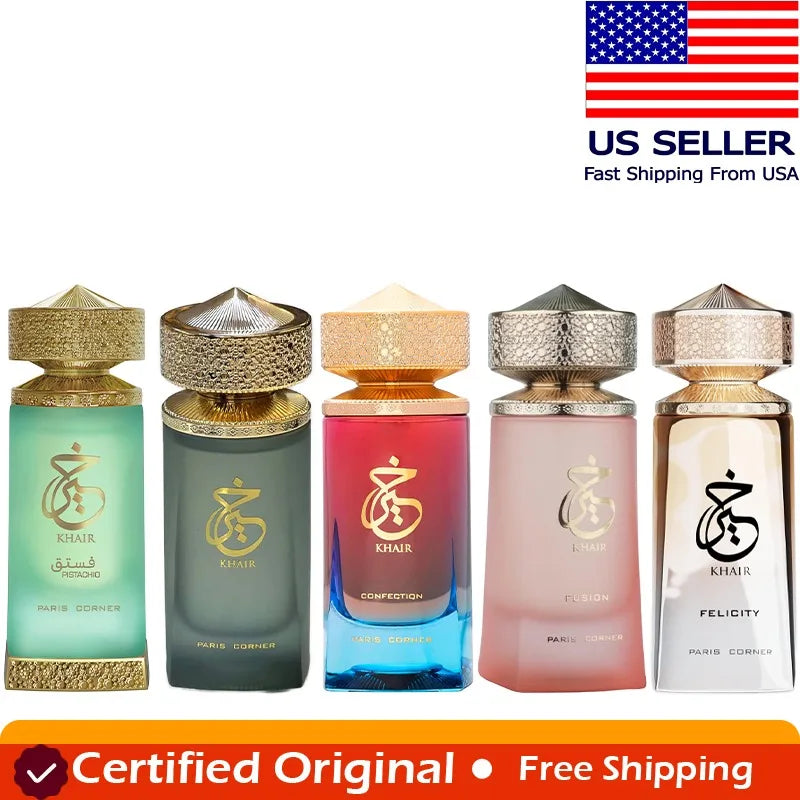 Paris Corner Khair Confection EDP 3.4 Fl Oz Sweet Candy Scent Perfume for Men Women Indulge in Luscious Pear Whipped Cream
