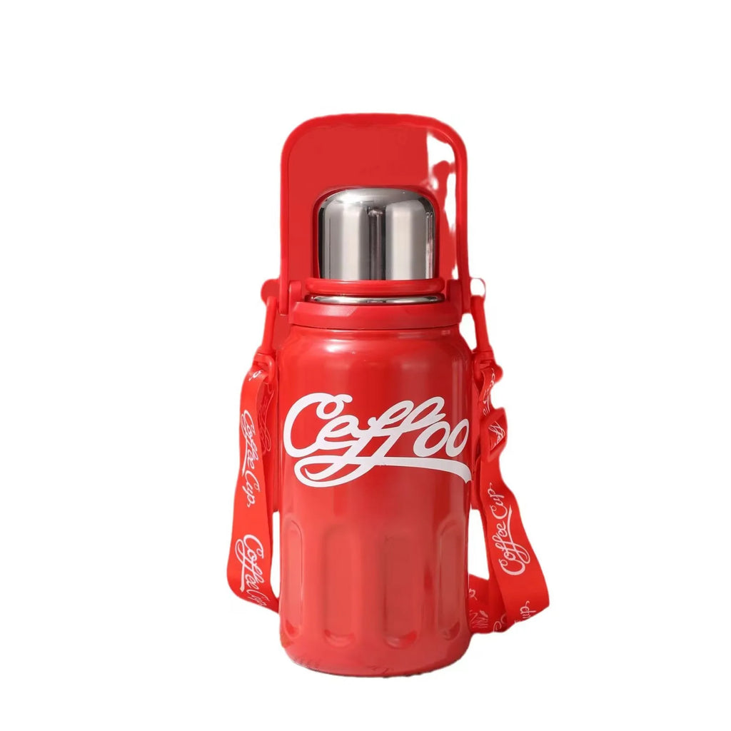 Portable Sports Mug for Men and Women, Insulated Coffee Cola Cup, 316 Stainless Steel Kettle, Keep Cold, Kawaii, Pretty Outdoor