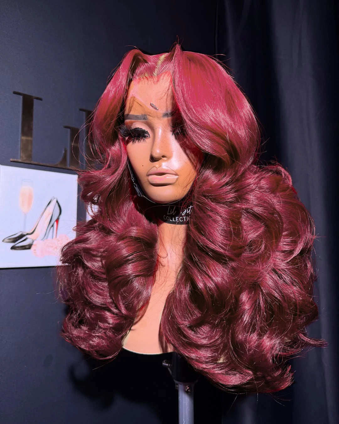 Reddish Brown Body Wave Wigs For Women Synthetic 13x6 Lace Front Wig Copper Red Lace Frontal WigPre Plucked With Baby Hair Wig