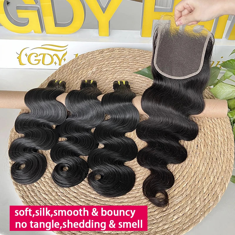 Vietnamese Raw Body Wave 4x4 5x5 Invisible HD Lace Closure With Bundles 13x4 HD Lace Frontal With Bundles 100% Raw Human Hair