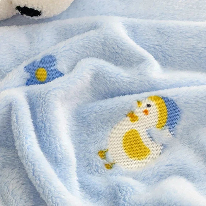 Soft Coral Fleece Air Conditioning Blanket Nap Blanket Office Home Blanket Cushion Towel Multifunctional Blanket Shower Bath