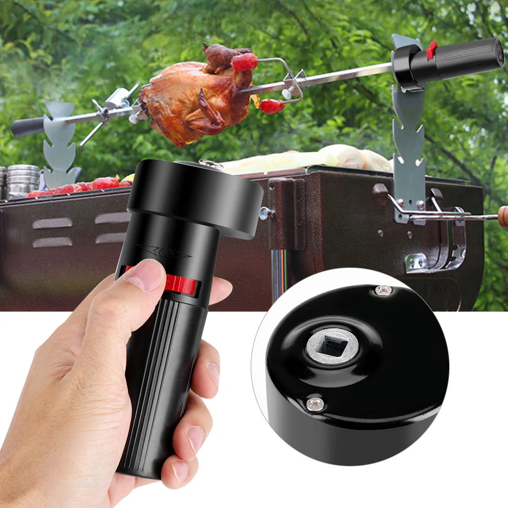 DC 1.5V D Size Battery Powered Solid Barbecue Grill Rotator Motor BBQ Roast Bracket Accessory