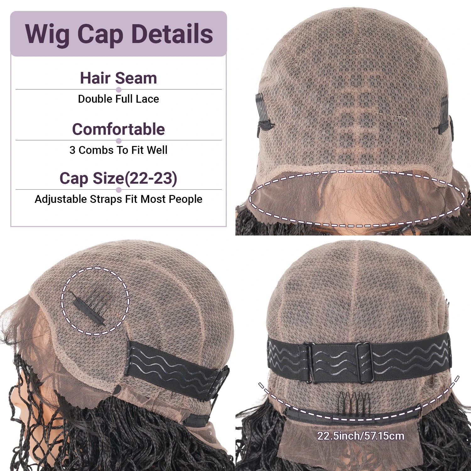 Short Curly Twist Box Braided Wigs for Women Synthetic Braided Full Lace Wigs with Baby Hair Ready to Wear Glueless Braided Wig