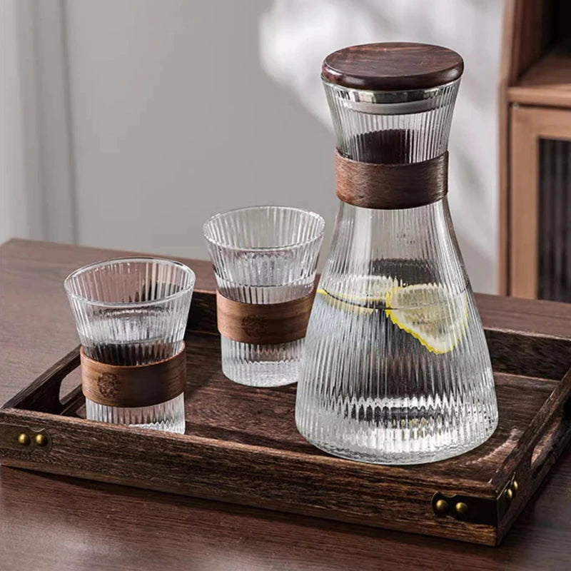 Creative Heat-Resistant Glass Cup Set, Water Kettle Bottle, Flower Tea Juice Cup, New, Drop Shipping